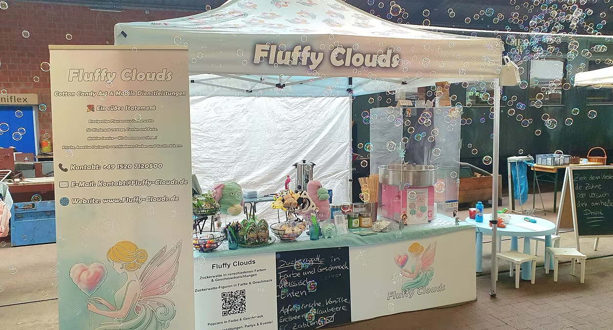 Mobiler Zuckerwatte-Stand